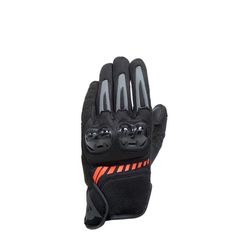 DAINESE MIG 3 AIR TEX GLOVES BLACK/FLUO-RED καλοκαιρινά γάντια