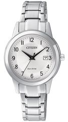Ρολόι Citizen Eco-Drive ημερομηνίας με ασημί μπρασελέ FE1081-59B