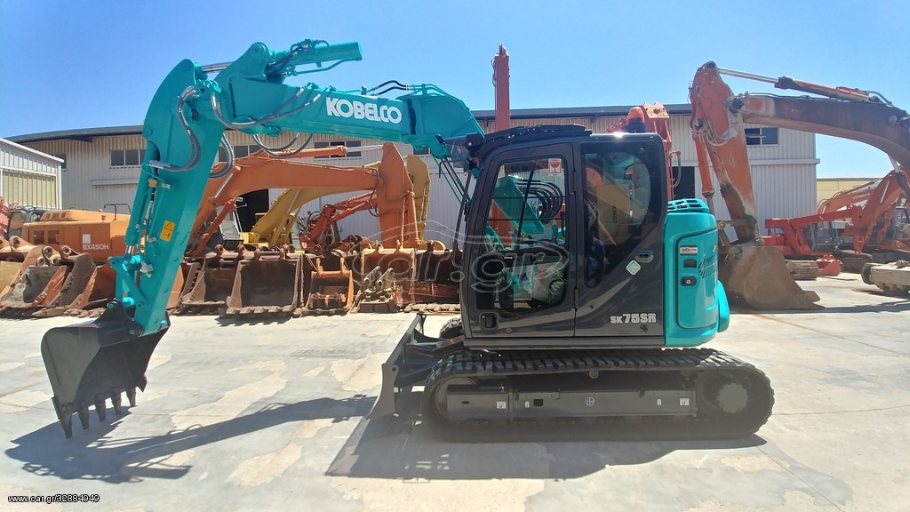 Εκσκαφέας Με Ερπύστριες Kobelco 2024 SK75SR-7 Side Drain