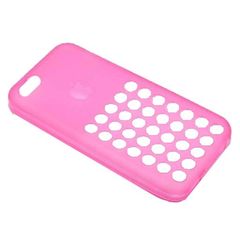 ΘΗΚΗ IPHONE 5C ΣΙΛΙΚΟΝΗΣ TPU HOLE TYPE ΡΟΖ