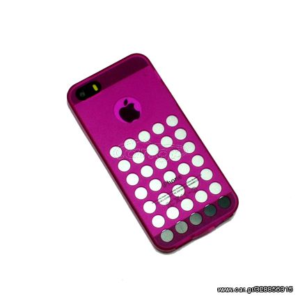 ΘΗΚΗ IPHONE 5/5S/SE ΣΙΛΙΚΟΝΗΣ TPU HOLE TYPE ΦΟΥΞ