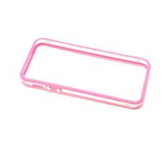 BUMPER IPHONE 5/5S/SE ΣΙΛΙΚΟΝΗΣ TPU CLEAR ΡΟΖ