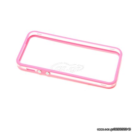 BUMPER IPHONE 5/5S/SE ΣΙΛΙΚΟΝΗΣ TPU CLEAR ΡΟΖ