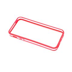 BUMPER IPHONE 5/5S/SE ΣΙΛΙΚΟΝΗΣ TPU CLEAR ΚΟΚΚΙΝΟ