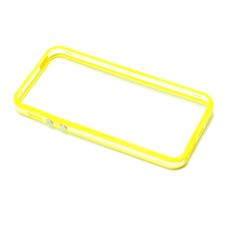 BUMPER IPHONE 5/5S/SE ΣΙΛΙΚΟΝΗΣ TPU CLEAR ΚΙΤΡΙΝΟ