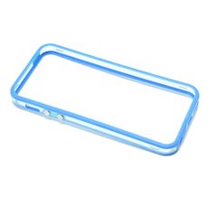 BUMPER IPHONE 5/5S/SE ΣΙΛΙΚΟΝΗΣ TPU CLEAR ΜΠΛΕ