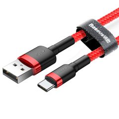 Baseus Cafule USB-A / USB-C QC 3.0 3A 0.5 m cable - red-thumb-2