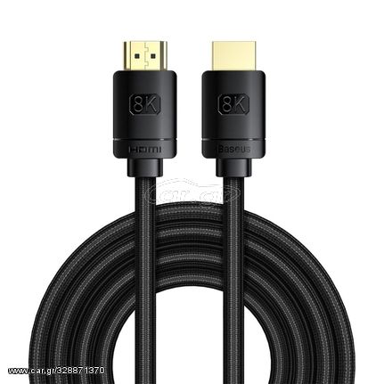 Baseus HDMI 2.1 cable 8K 60 Hz 48 Gbps / 4K 120 Hz / 2K 144 Hz 3D eARC QMS Dynamic HDR VRR ALLM 3 m black (CAKGQ-L01)