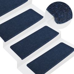 Πατάκια Σκάλας Αυτοκόλλητα 15 τεμ. Μπλε 65x24,5x3,5 εκ. 343481