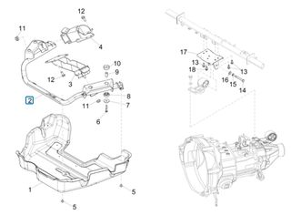 Τραβέρσα Κινητήρα Piaggio Porter Maxxi Multitech E6 2015-2020 1E001649