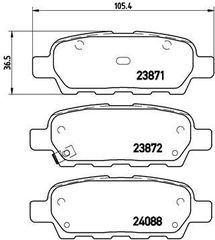 Σετ τακάκια, BREMBO ΠΙΣΩ  P56046 44060AM485 44060EG00J 44060EG085 4586001 4831152200K0 AY060NS061 D40601BN0A D40601JZ0A D40601JZ1A D40601MB0A D40602FL0A D40603AW0A D40603DN1A D40603WU0A D4060EG50C D40