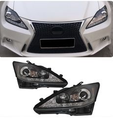 ΦΑΝΑΡΙΑ ΕΜΠΡΟΣ LED DRL Headlights Dynamic Turn Light Signal LEXUS IS XE20 (2006-2013) Black Edition