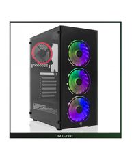 WHITE SHARK PC CASE GCC-2101 BUNKER / 1 FAN RED