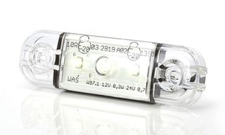 LED Όγκου Е-Mark 12V / 24V IP68 Λευκό Με 3 SMD 8,4см