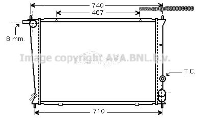 ΨΥΓΕΙΟ ΝΕΡΟΥ ΚΑΙΝΟΥΡΙΟ HYUNDAI GRACE 1998-2001, H-1 / STAREX 1997-2007, H100 1993-2000 (650X438X26) AVA HY2049 BEHR HELLA 8MK 376 763-111 FRIGAIR 0128.3104 MAHLE CR1316000P NISSENS 67039 NRF 53371