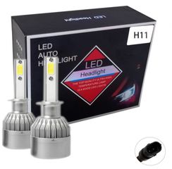LED Kit C6 H11  H8  H9 6000k 7800LM