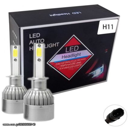 LED Kit C6 H11  H8  H9 6000k 7800LM