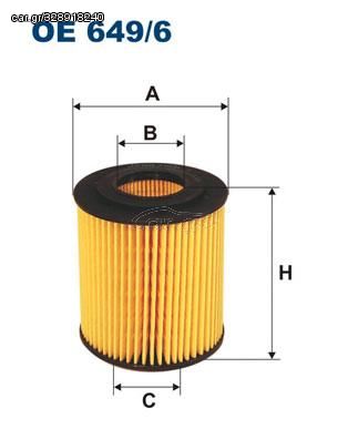 ΦΙΛΤΡΟ ΛΑΔΙΟΥ FILTRON F-679  OE6496 11427501676 11427508969 11427619232 11427619319