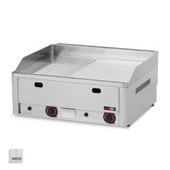 Διπλό Πλατώ Αερίου με Λεία/Ραβδοτή Πλάκα 8kW 66x60x22cm Redfox FTHR60 G
