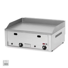 Διπλό Πλατώ Αερίου με Λεία Πλάκα Χρωμίου 8kW 66x60x22cm Redfox FTH60 G