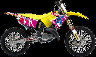BLACKBIRD RACING Αυτοκόλλητα σετ "Retro Style" SUZUKI RM 125/250 2001-2012