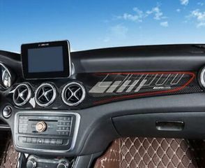 ΤΑΜΠΛΟ Carbon Fiber Dashboard Console Trim For 2013-2017 Mercedes-Benz GLA CLA Red Line