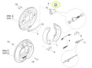 Κυλινδράκι Φρένου Βιδωτό Piaggio Porter Maxxi D120 E5 - 2011-2015 ZAPS90AK ZAPS90DK T837071