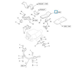 Τραβέρσα Κινητήρα Van Piaggio Porter Up-Date 2009-2010 ZAPS90CH ZAPS90PH ZAPS90T 5102287Z02000