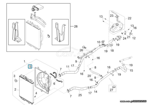 Βεντυλατέρ Piaggio Porter Maxxi Multitech E4 2010 - E5 2013 - E5 2014 1E000304