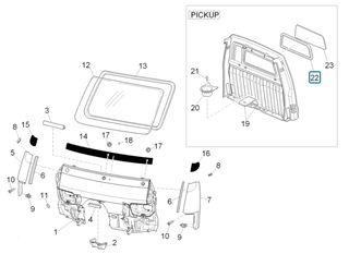 Μπαμπρίζ Πίσω Piaggio Porter Maxxi D120 E5 - 2011-2015 ZAPS90AK ZAPS90DK TB007327