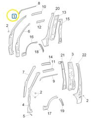 Κολώνα Εξωτερική Δεξιά Piaggio Porter Maxxi Multitech E4 2010 - E5 2013 - E5 2014 6102787Z01000