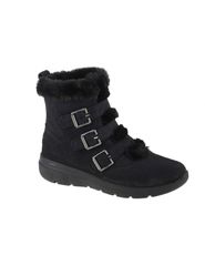 Skechers Ultra Buckle Up Γυναικεία Μποτάκια με Πλατφόρμα & Γούνα Μαύρα 144154-BBK