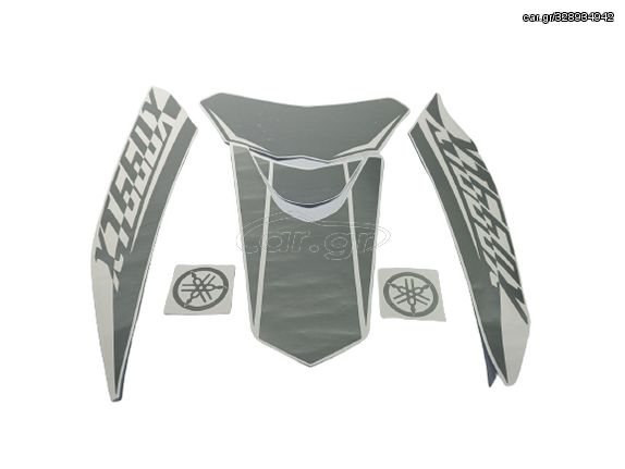 ΣΕΤ ΑΥΤΟΚΟΛΛΗΤΑ FAIRING YAMAHA XT660/ XT660X/ XT660R/ XT660Z 2004-2016 ΓΚΡΙ-ΑΣΠΡΟ