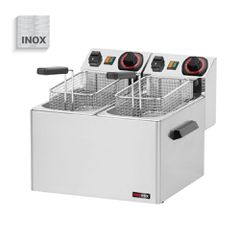Διπλή Ηλεκτρική Φριτέζα 5+5t με Βρυσάκι 36x42x30cm Redfox FE44 S
