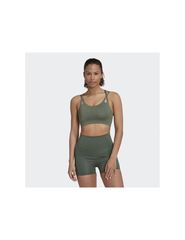 Adidas Yoga Luxe Studio Light-Support Fire Γυναικείο Αθλητικό Μπουστάκι Green Oxide HL8600