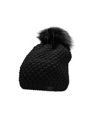 4F Pom Pom Beanie Γυναικείος Σκούφος Πλεκτός σε Μαύρο χρώμα H4Z22-CAD014-20S