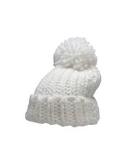 4F Pom Pom Beanie Γυναικείος Σκούφος Πλεκτός σε Μπεζ χρώμα H4Z22-CAD013-12S