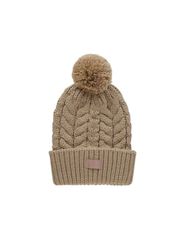 Outhorn Pom Pom Beanie Γυναικείος Σκούφος με Πλεξούδες σε Καφέ χρώμα HAW22-ACAPF053-82S