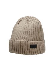 4F Beanie Ανδρικός Σκούφος με Rib Πλέξη σε Καφέ χρώμα H4Z22-CAM009-82S