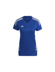 Adidas Condivo 22 Γυναικείο Αθλητικό T-shirt Fast Drying με V Λαιμόκοψη Μπλε HD4724