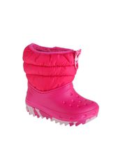 Crocs Classic Neo Puff Παιδικά Μποτάκια Χιονιού Φούξια 207683-6X0