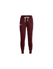 Under Armour Rival Ψηλόμεσο Παντελόνι Γυναικείας Φόρμας με Λάστιχο Μπορντό Fleece 1356416-690