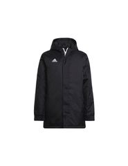 Adidas Παιδικό Αθλητικό Μπουφάν Κοντό με Κουκούλα Μαύρο Entrada 22 Stadium Y H57569