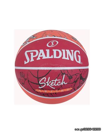 Spalding Sketch Dribble Μπάλα Μπάσκετ Outdoor 84-381Z1