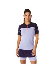 ASICS Fujitrail Γυναικεία Μπλούζα Κοντομάνικη με Φερμουάρ Μωβ 2012B927-500