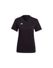Adidas Entrada 22 Γυναικείο Αθλητικό T-shirt με V Λαιμόκοψη Μαύρο HC0438