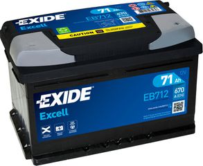 Exide EB712 Μπαταρία Αυτοκινήτου EXCELL 12V 71Ah/670A Δεξιά