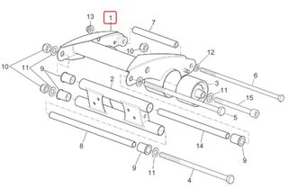 Μπράτσο Μοχλικού Κινητήρα Aprilia Sport City 200 E2 2004-2006 (APAC, EMEA,LATAM) AP8161017