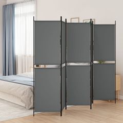 Διαχωριστικό Δωματίου με 5 Πάνελ Ανθρακί 250x200 εκ. από Ύφασμα 350236