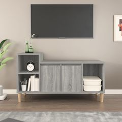 Έπιπλο Τηλεόρασης Γκρι Sonoma 100x35x55 εκ. από Επεξεργ. Ξύλο 821178